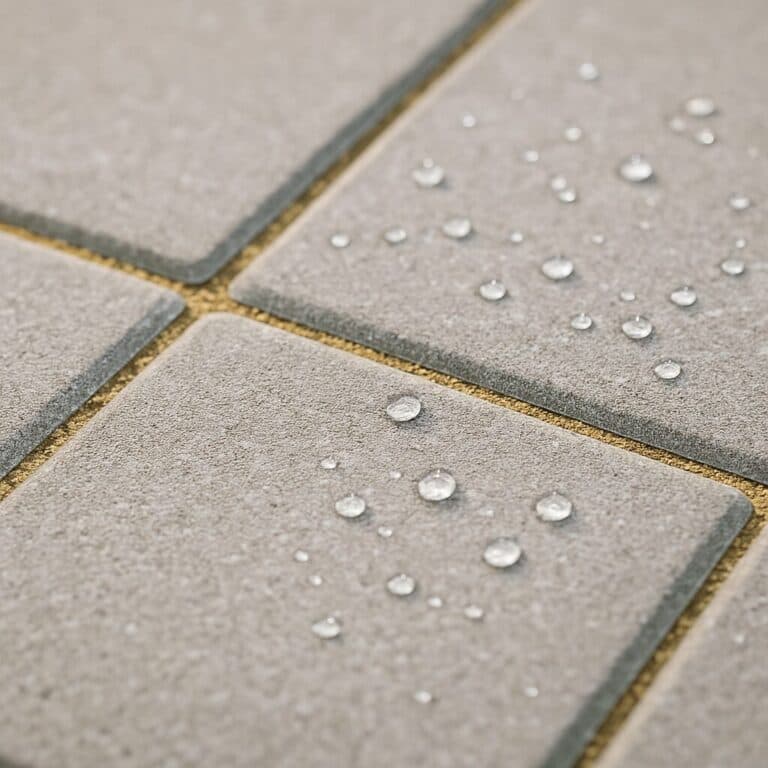 Rene fliser med vandperler – efter behandling