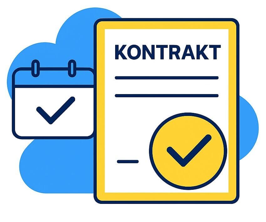 Serviceaftale på fliserens – kontrakt illustration