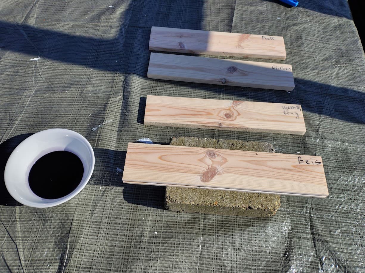 Test af træbeskyttelse: Nano for Home vs Nano Pro vs bejdse vs olie med bejdse