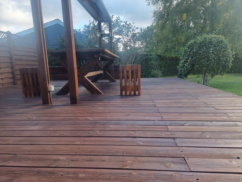 Rens af træterrasse